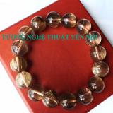 Vòng tay Thạch anh Kim sa size hạt 12mm