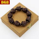 Vòng tay Thần tài gỗ đàn hương + hộp gỗ