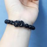 [HCM]Vòng tay tỳ hưu đá mã não đen 8ly