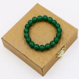 Vòng chuỗi đá thạch anh xanh lá 10 ly 19 hạt + hộp