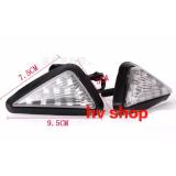 xi nhan xe may Bộ 2 Đèn Xi Nhan kính thấu tam giác Hv shop Độ Xe Máy và môtô (sáng trắng )