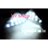 xi nhan xe may Bộ 2 Đèn Xi Nhan kính thấu tam giác Hv shop Độ Xe Máy và môtô (sáng trắng )