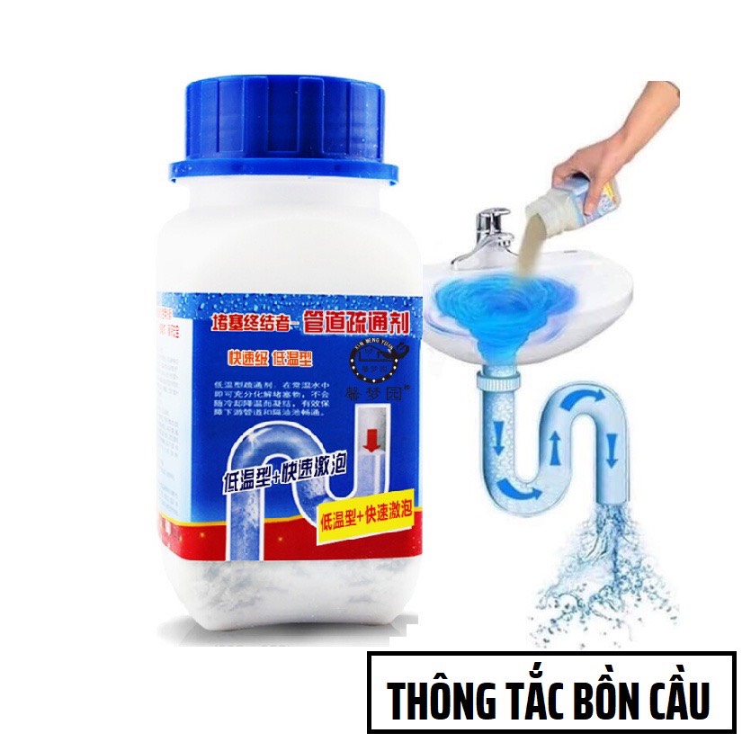 bột thông cống tắc ngẽn bồn cầu cực mạnh