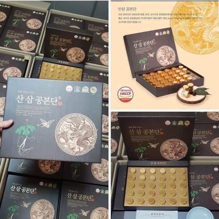 HOẠT HUYẾT BỔ NÃO CHỐNG ĐỘT QUỴ 30 VIÊN  #산삼공본단 CỦA CTY GYEONGJU