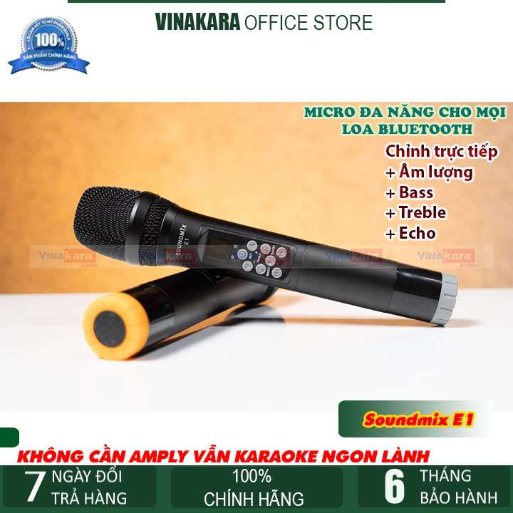Micro không dây đa năng Soundmix E1 + quà tặng