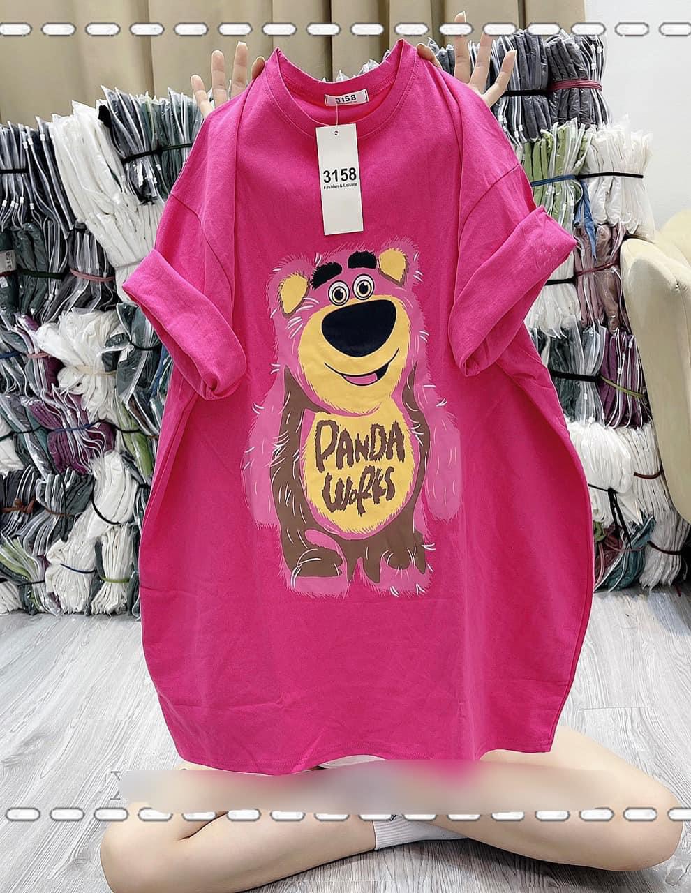 Áo phông nam nữ  gấu pa.n.daA  Chất cotton,ln.