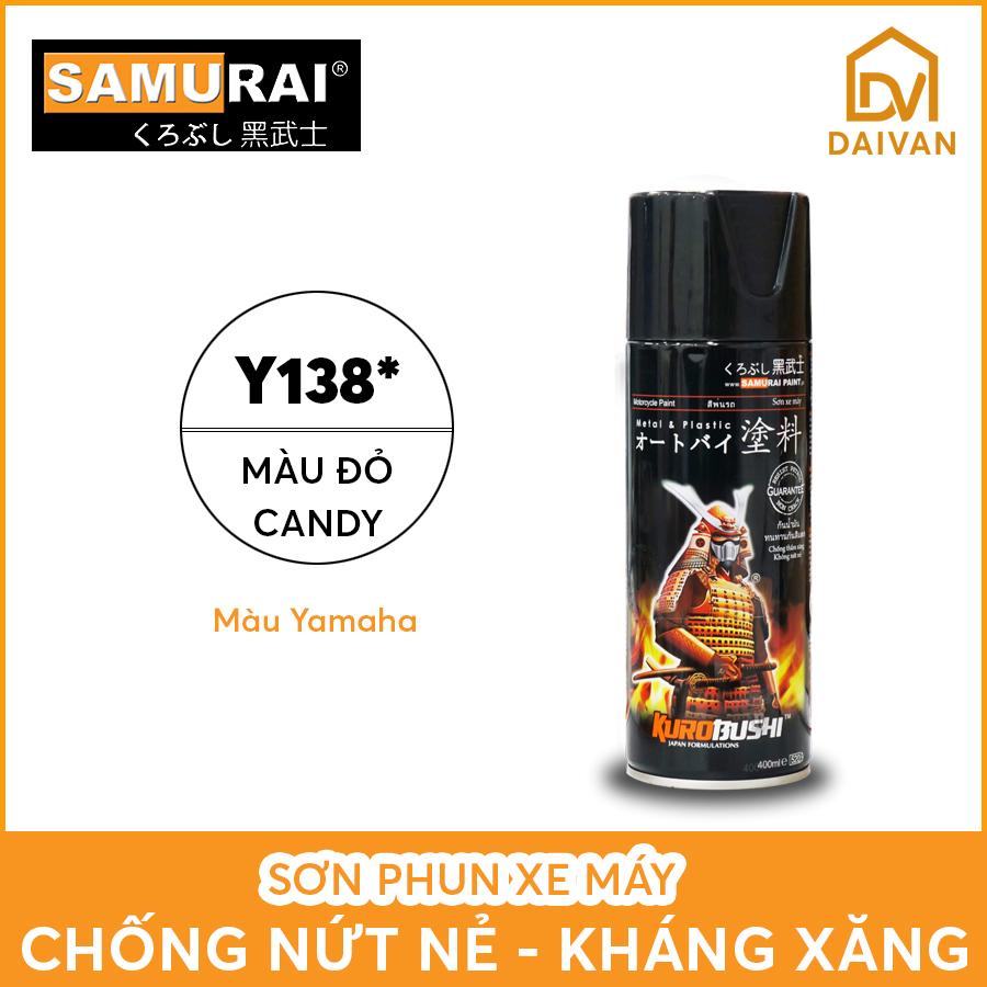 Chai sơn Samurai Y138* màu đỏ rực Yamaha