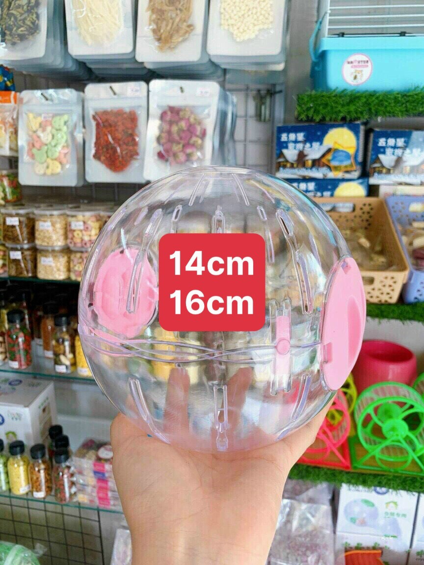 Bóng chạy mika quanh nhà cho hamster size 16cm .