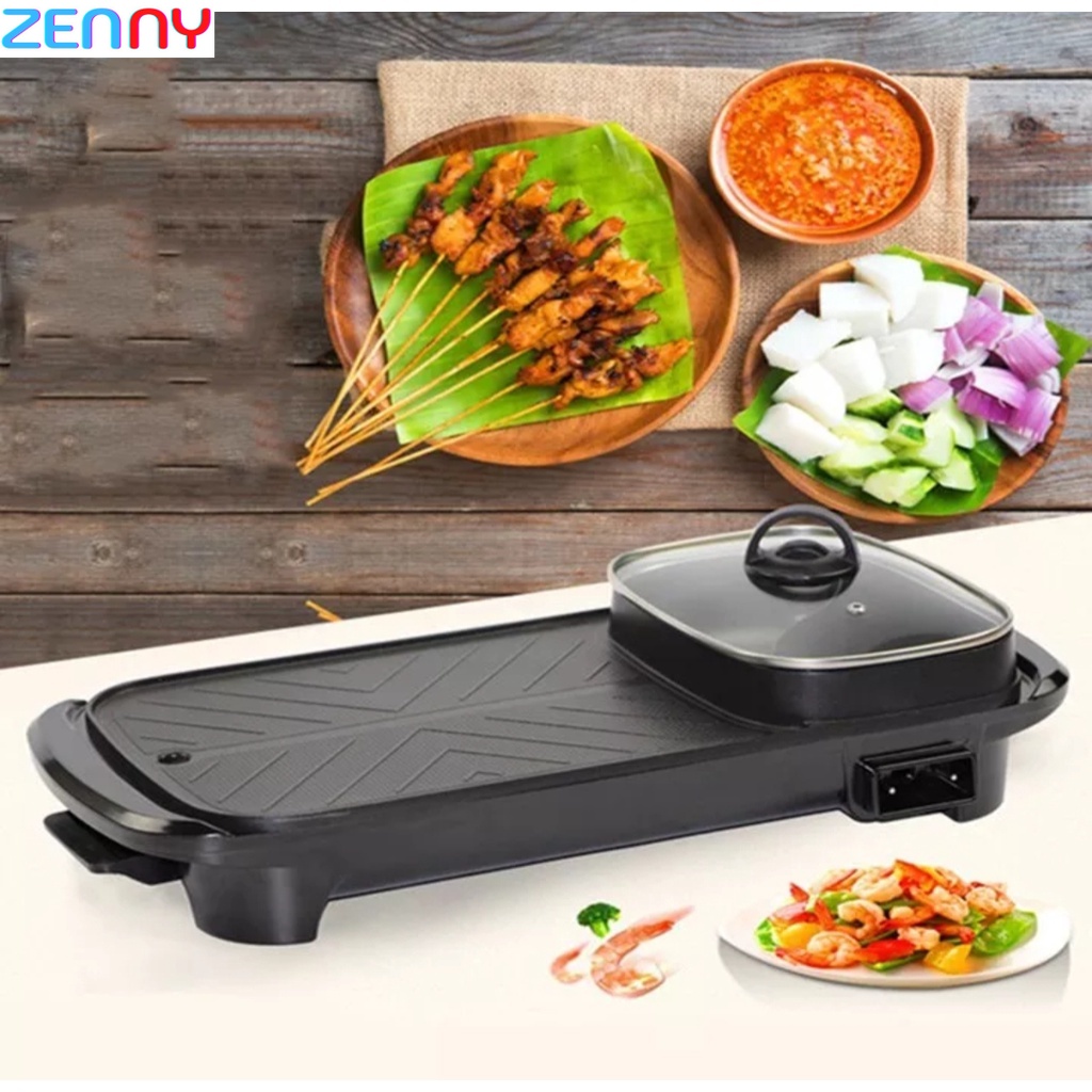 Bếp lẩu nướng điện 2 trong 1 đa năng HONGSHUANGXI AL-2426 công nghệ nhật bản gia đình có thể ăn lẩu và ăn nướng trên cùng 1 bếp an toàn dể sử dụng
