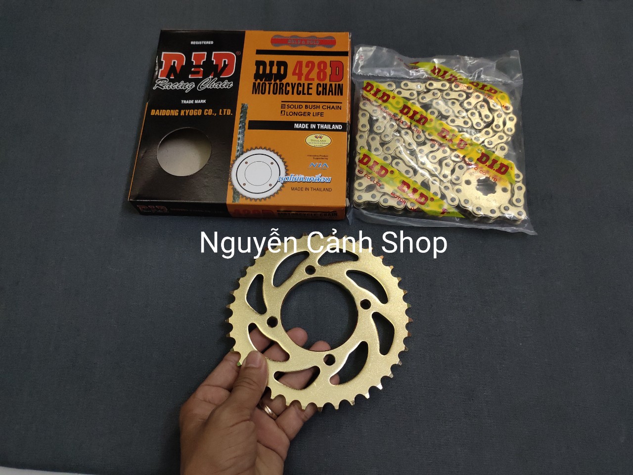 [HCM]sên nhông dĩa DID vàng cho xe máy