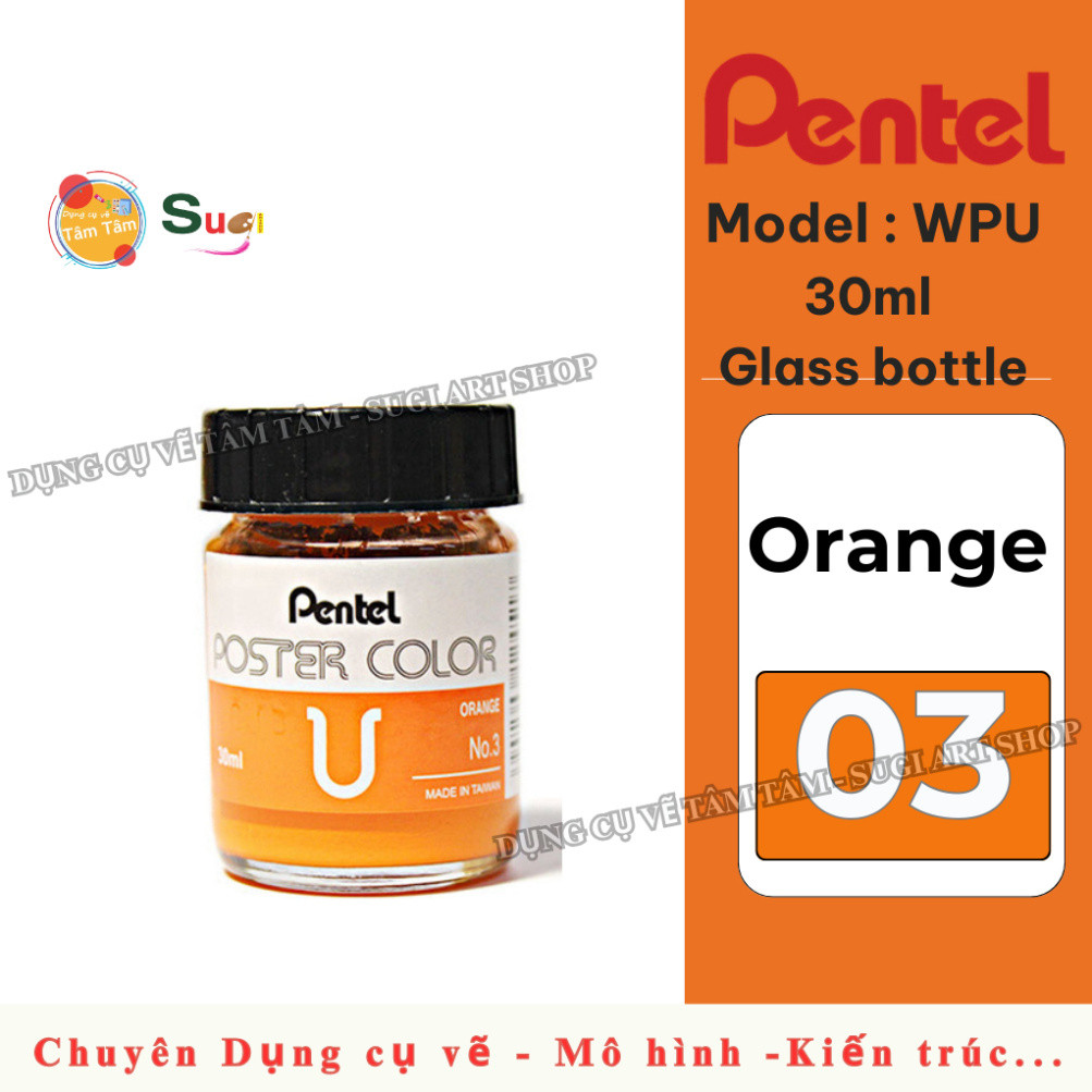 Màu Poster Pentel hủ lẻ 30ml  , màu Pentel Trang Trí Màu, Màu Vẽ Poster Luyện Trang Trí Màu