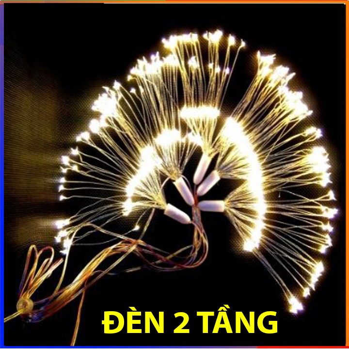 Dây đèn led pháo hoa chớp nháy nhiều màu trang trí nhà cửa, Đèn led trang trí 2 tầng 3 tầng 5 chùm rực rỡ chống nước chống nước
