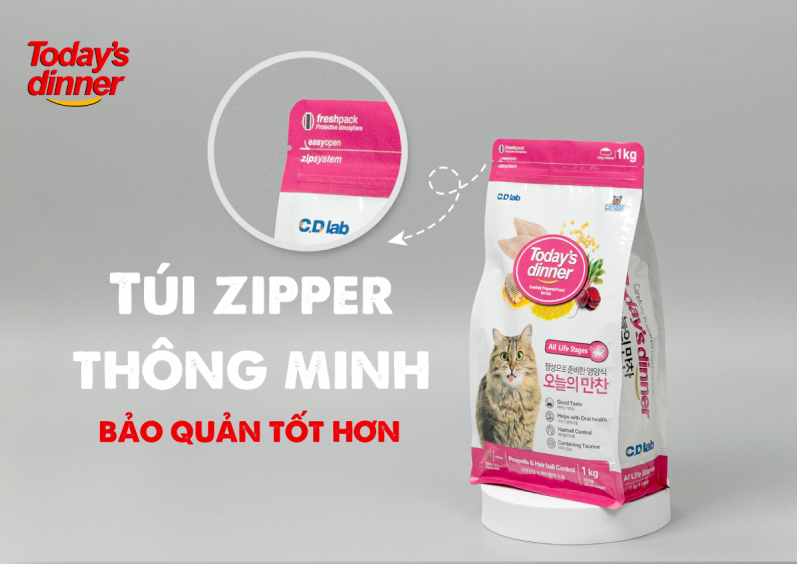 Thức Ăn Cho Mèo Mọi Lứa Tuổi Today's Dinner 1kg