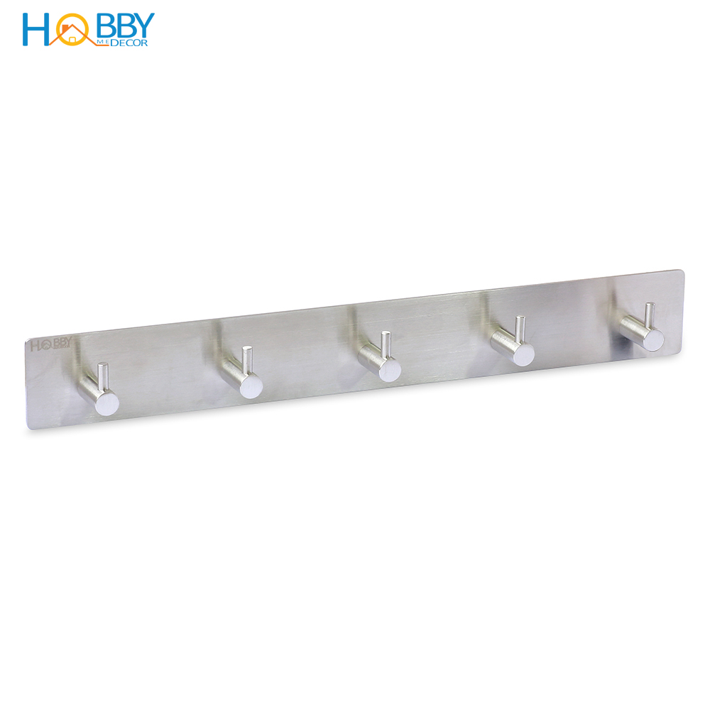 Thanh treo quần áo 5 chấu inox 304 dán tường Hobby Home Decor 5TV160