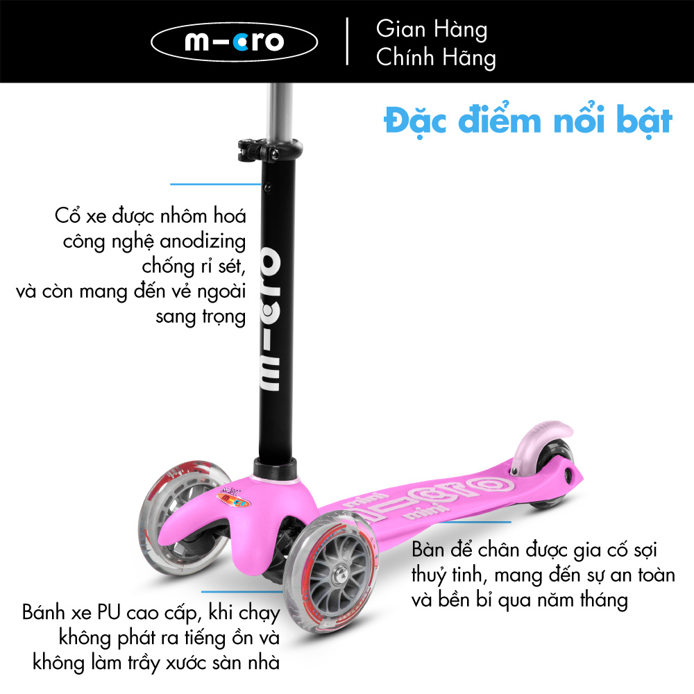 Xe trượt scooter có ghế ngồi Micro Mini2go Deluxe Plus