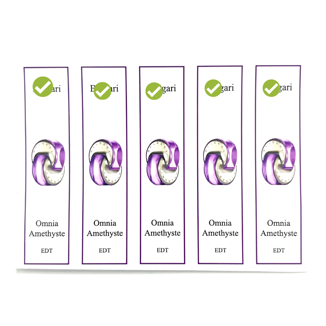 [HCMC] combo 10 PCs bylgari perfume bottle sticker for full series bottle