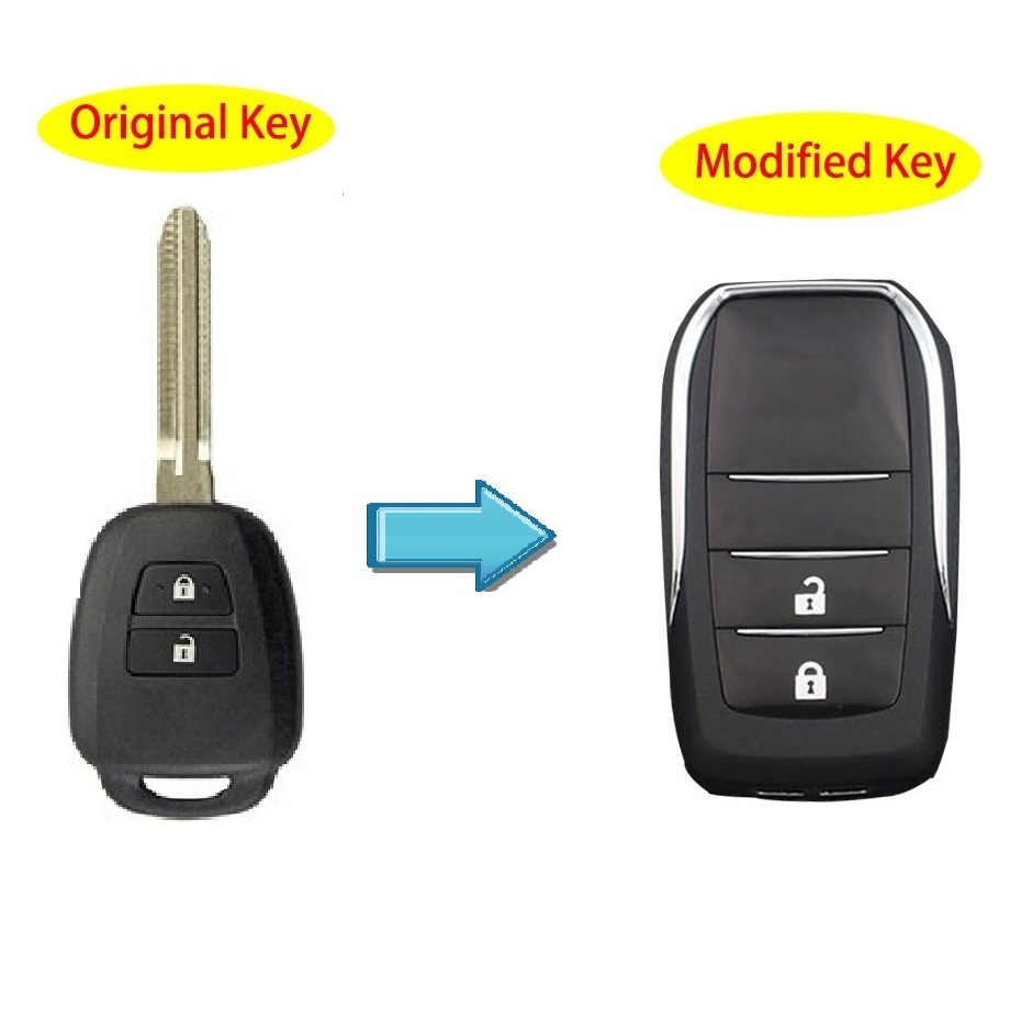 Vỏ độ chìa khóa 2 nút các dòng xe toyota loại gập