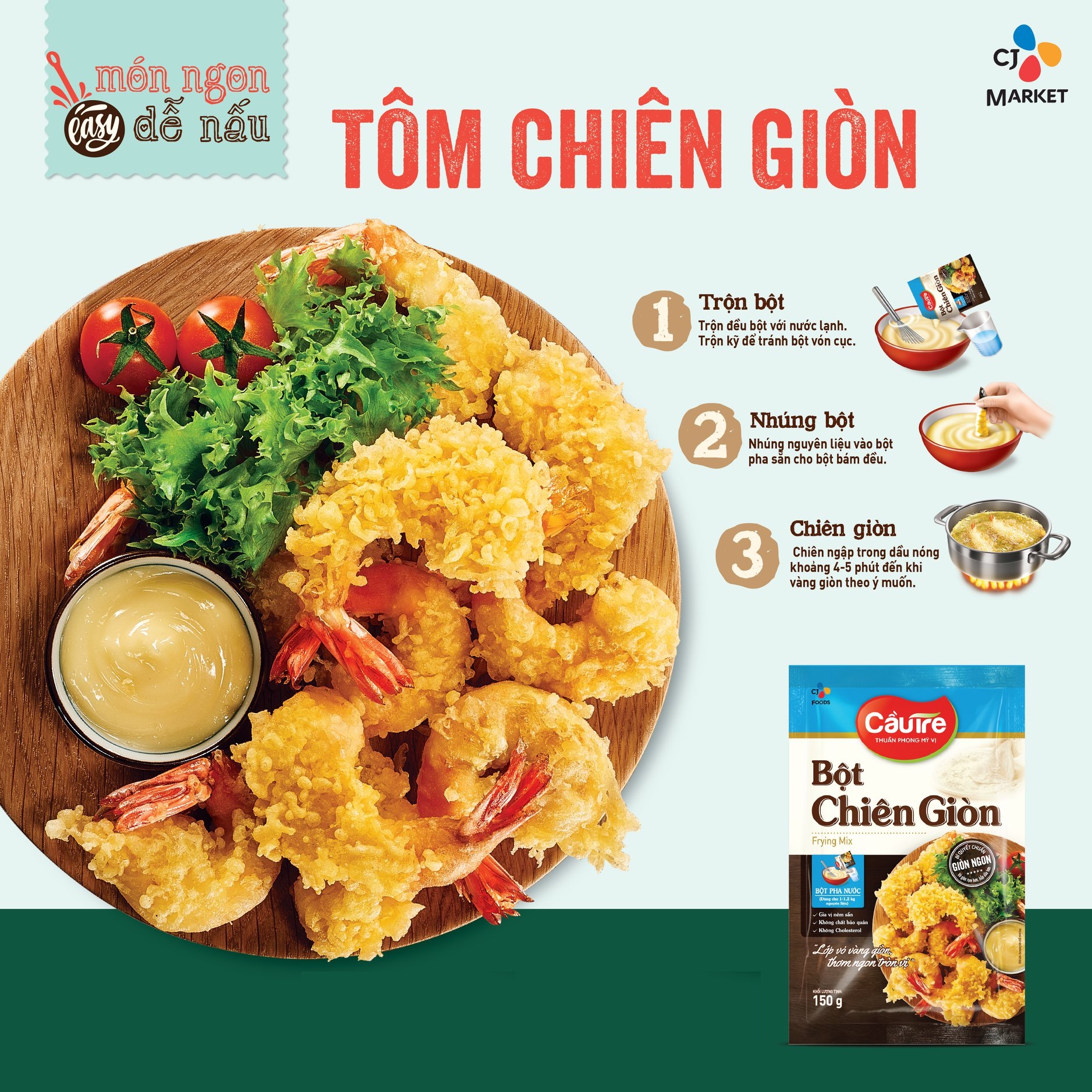 Thương hiệu CJ Hàn Quốc: Bột chiên giòn (150g)