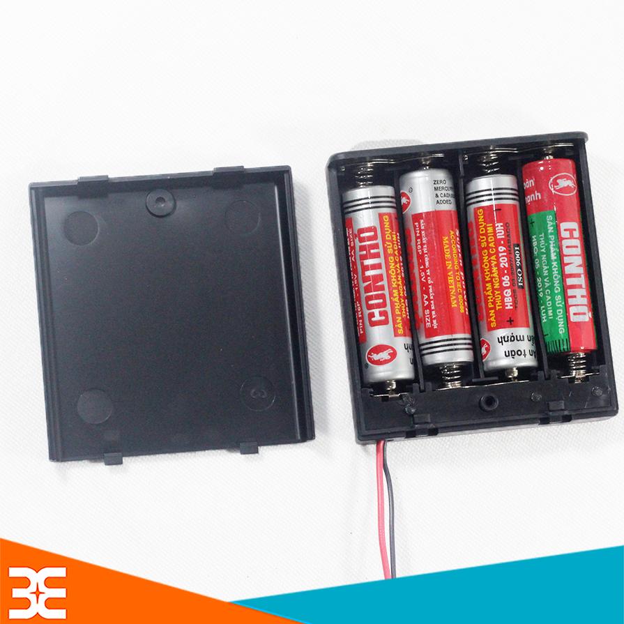 Đế Pin AA Có Nắp 4 Pin ( Chưa Bao Gồm Pin )