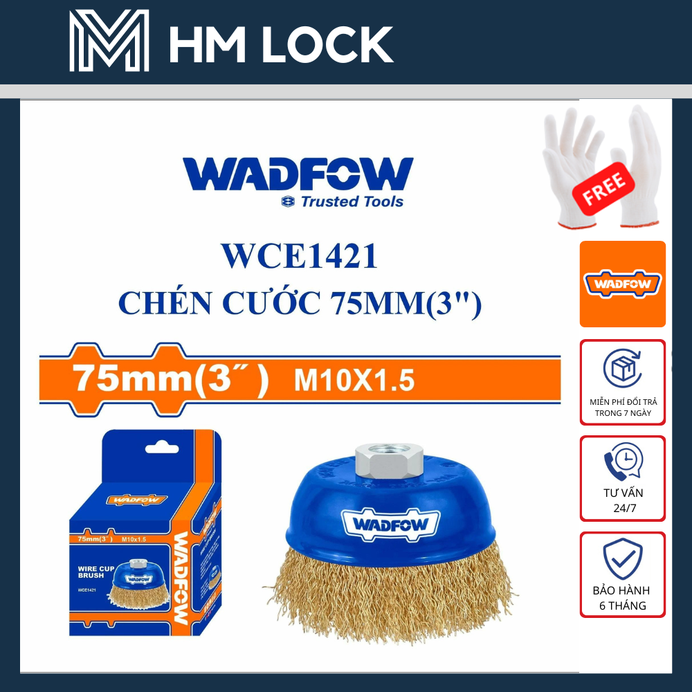 Chén cước 75mm wadfow - hàng chính hãng - wce1421 - hm lock