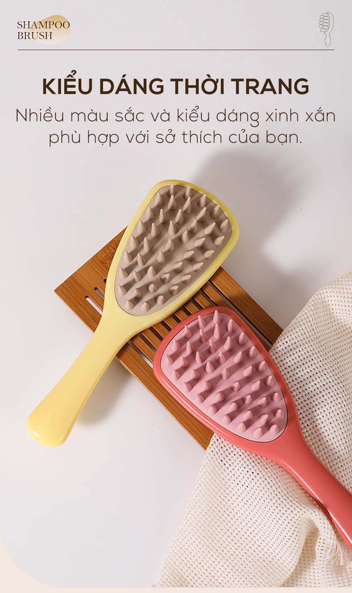 LAVY STORE - Lược massage da đầu gỡ rối tóc và gội đầu thư giản
