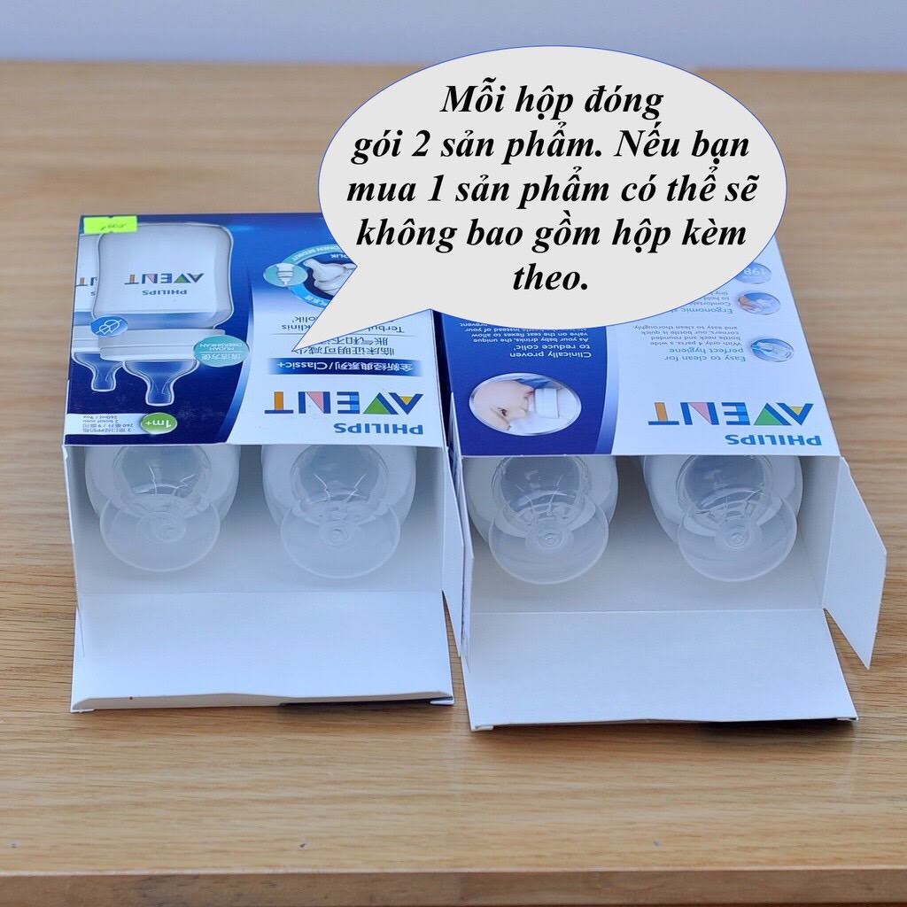 Bình sữa Avent Classic 125ml (Núm số 01, Cho bé từ 0-3 tháng)