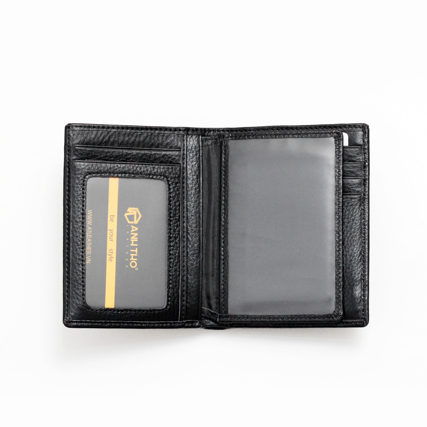 Ví đứng da bò Anh Tho Leather MIN-01 | Cánh lật