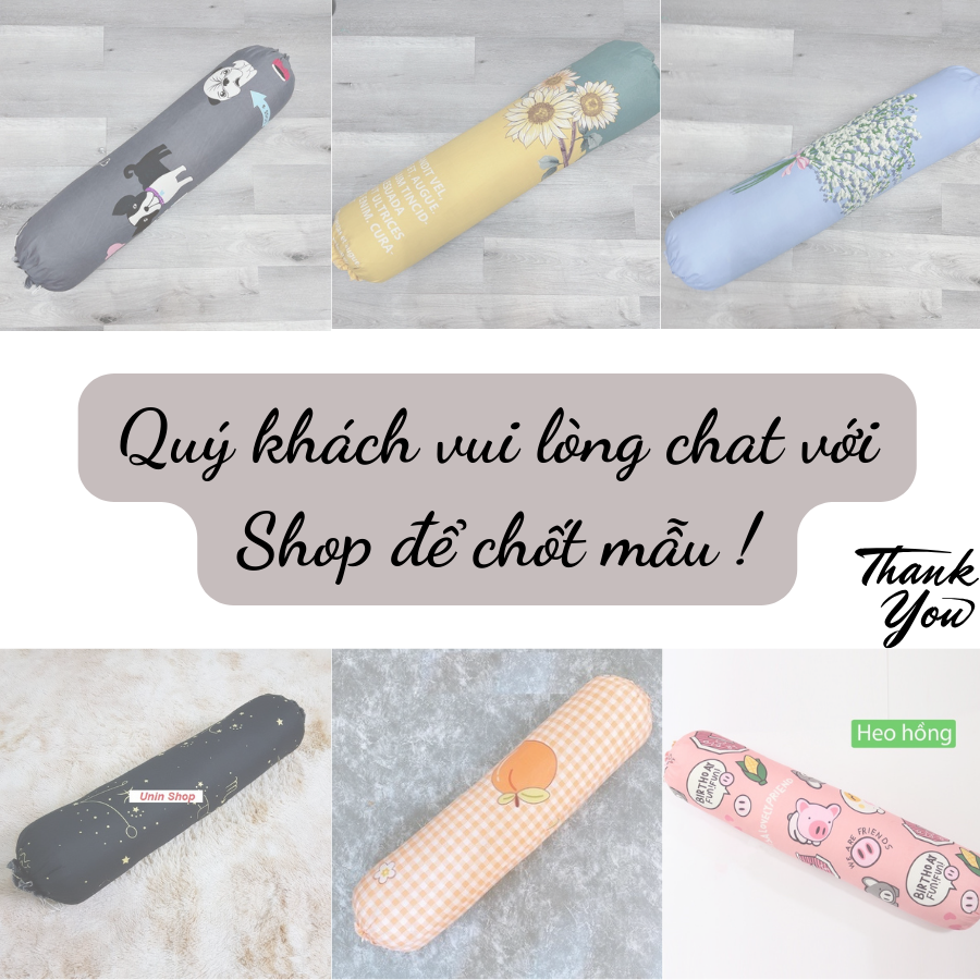 🍭 Vỏ gối ôm 💖30x100💖 vỏ gối, bao gối ôm cotton poly Nguyệt Ánh Bedding