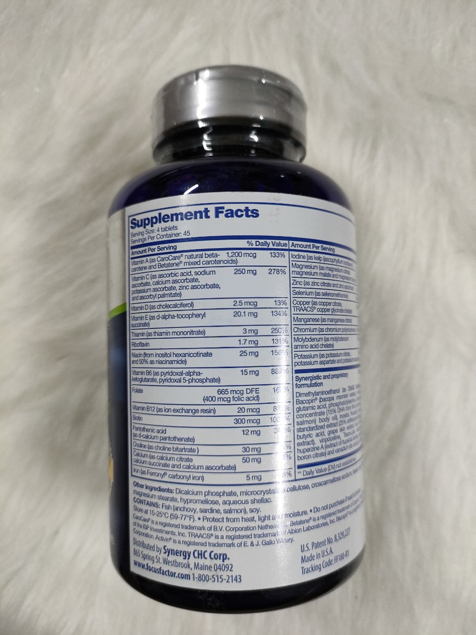 [HCM]Viên uống Focus Factor Nutrition for the Brain 180 viên