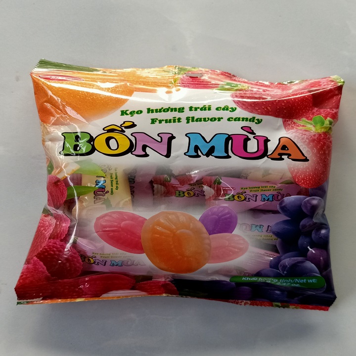 3 bịch kẹo trái cây bốn mùa 90g LD