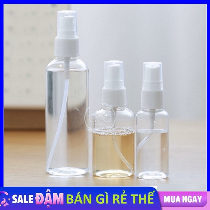Chai chiết xịt phun sương - lọ chiết nước hoa, mỹ phẩm, nước rửa tay / chai chiết mỹ phẩm du lịch nhỏ gọn 50ml , 100ml