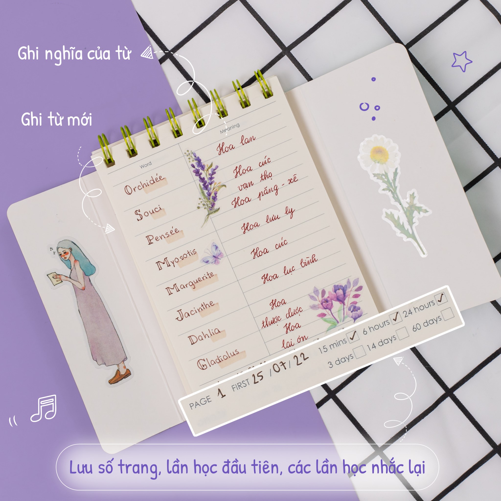 Sổ Học Từ Vựng KLONG Word Study A6 120 trang MS 916
