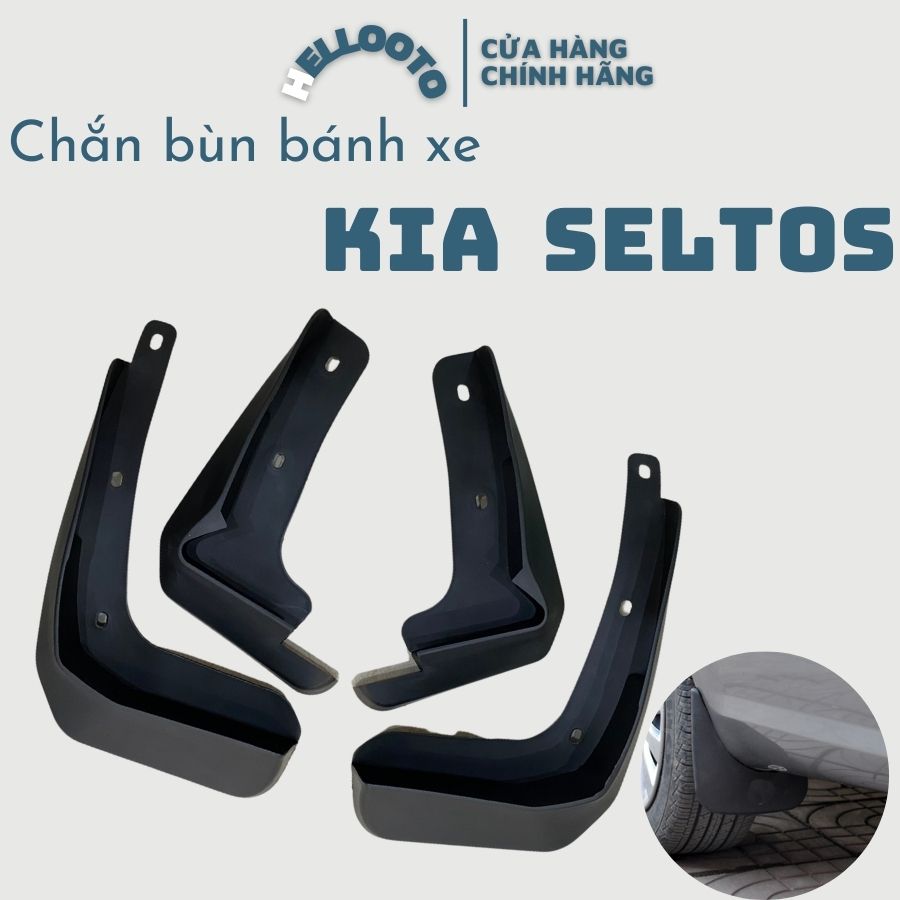 Bộ 4 chắn bùn xe Kia SELTOS 2020 2021 2022 chất liệu nhựa dẻo độ bền cao + kèm ốc vít dễ dàng lắp đặt, hạn chế bùn đất bắn lên xe