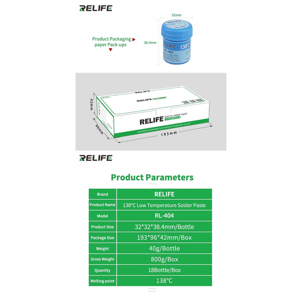 Chì nhiệt độ thấp RL-404 138°C