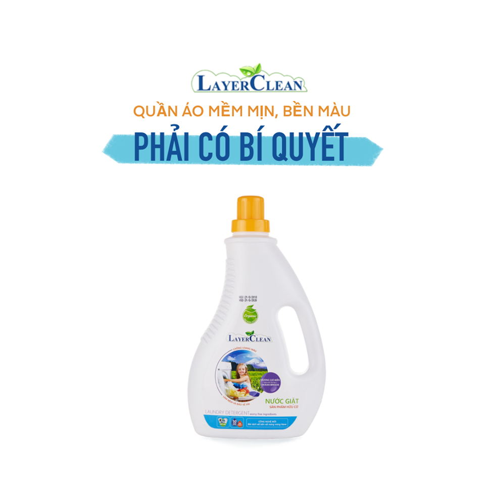 Nước Giặt Hữu Cơ Layer Clean 2L - Gió Biển