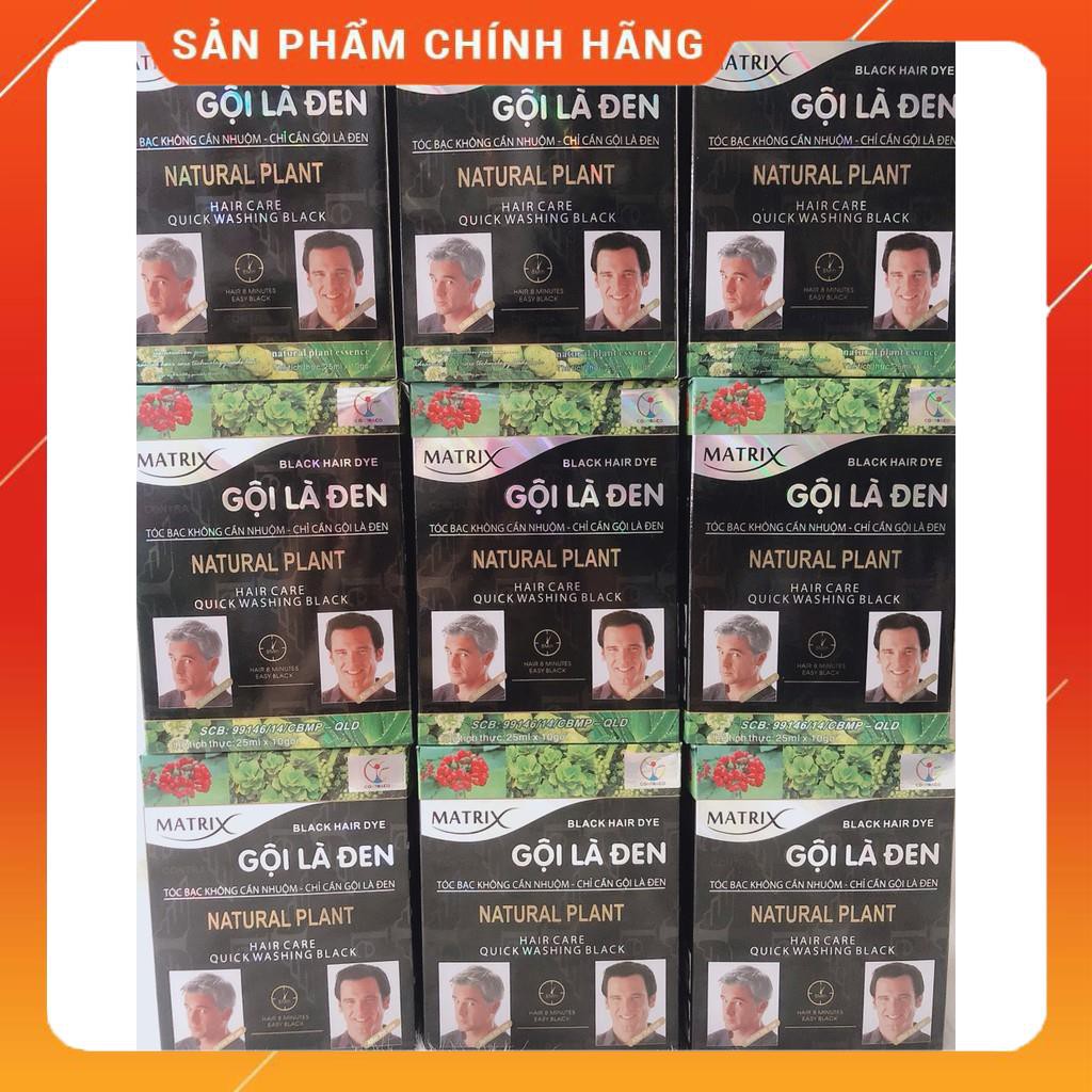 nhuộm tóc Matrix Natural Plant 25ml gội là đen