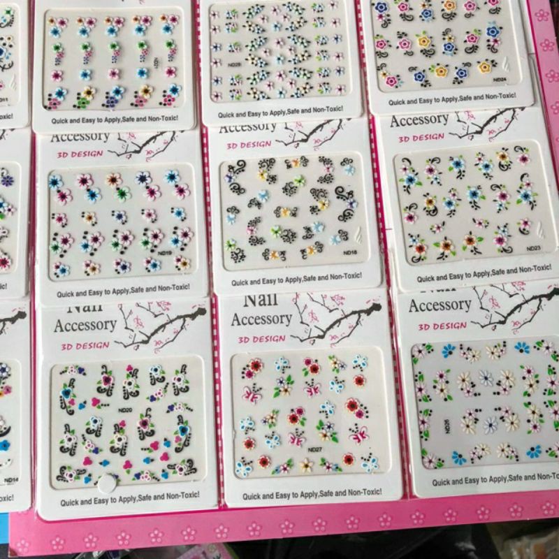 Sticker Dán Móng Vỉ 12 Bộ