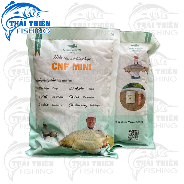 Mồi câu cá tổng hợp cám cnf mini chung nguyễn fishing gói 300g dùng câu chép, trôi, trắm, phi