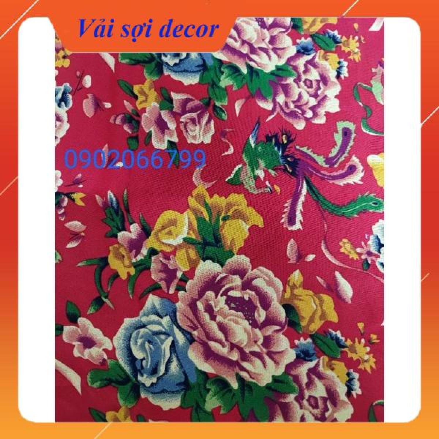 Vải con công cổ chất linen ( Khổ 1.45m x dài nguyên cuộn)