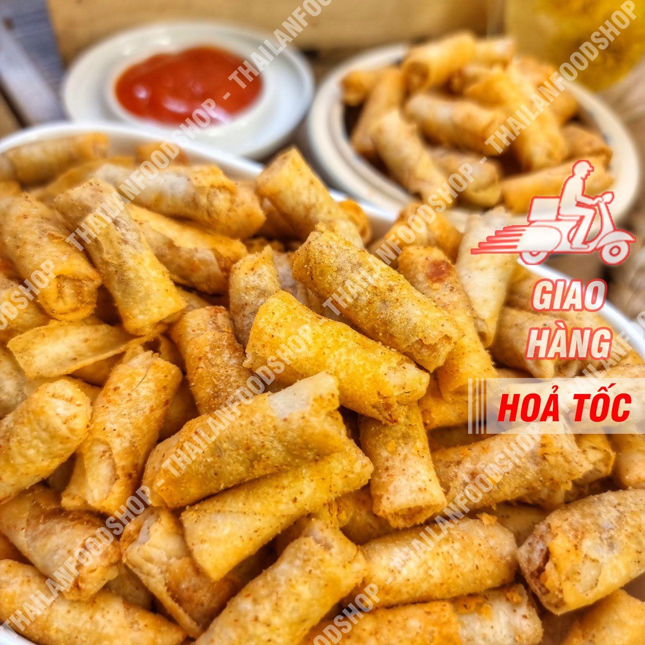 Chả Giò Tôm Mini Sấy Giòn Ăn Liền - Túi 1kg