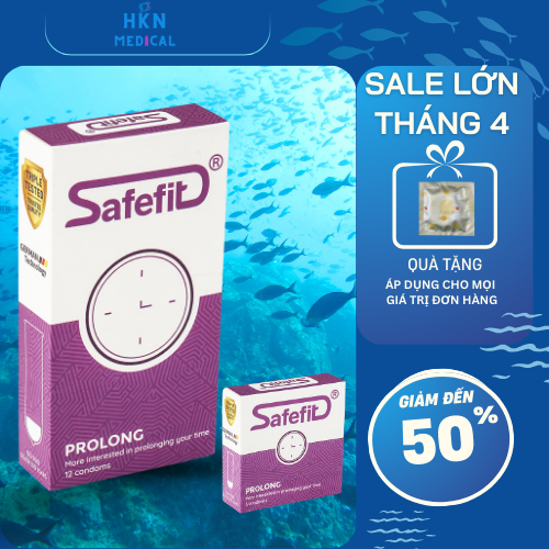[MUA LỚN TẶNG NHỎ] Bao cao su Siêu mỏng Kéo dài thời gian Safe Fit Over Time - 15 chiếc