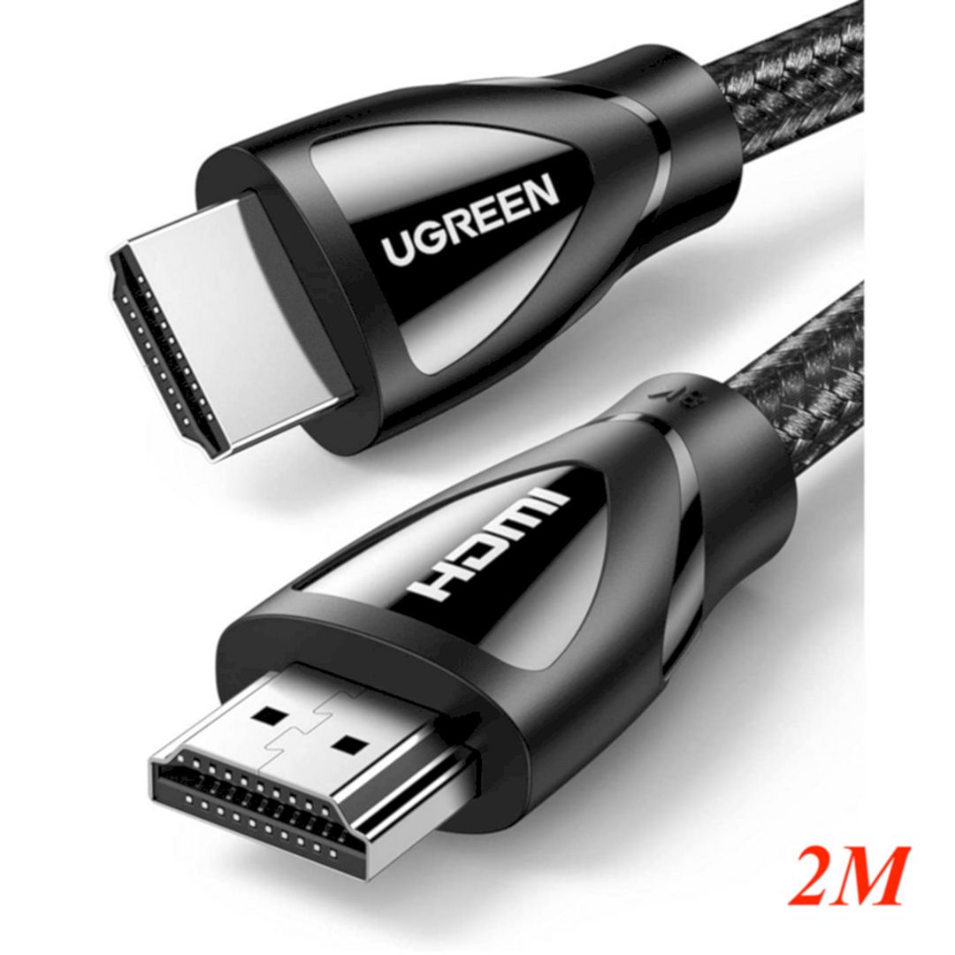 Ugreen 40180 2m 2.1 hdmi 8k 60hz 48gpbs male to male braided cable 4k 120hz hd150