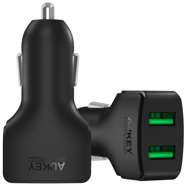TẨU SẠC OTO 2 CỔNG AUKEY CC-S3 ( 24W)