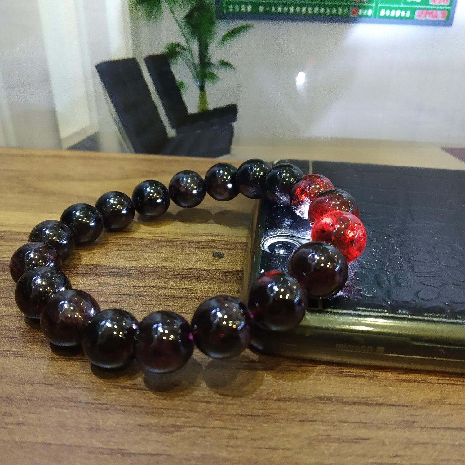 Vòng phong thủy, vòng đá garnet 10li