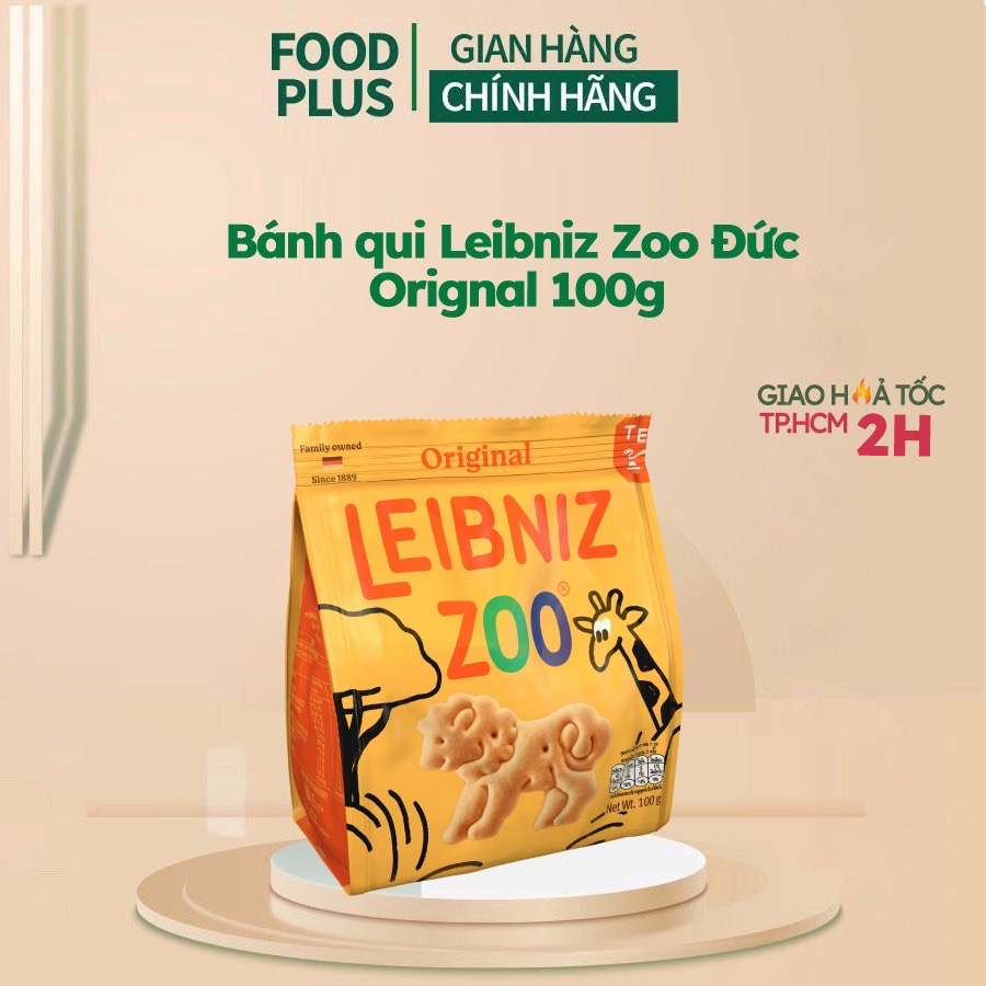 Bánh Quy Bơ thương hiệu Leibniz Zoo nhập khẩu Đức Hình Động Vật Vui Nhộn