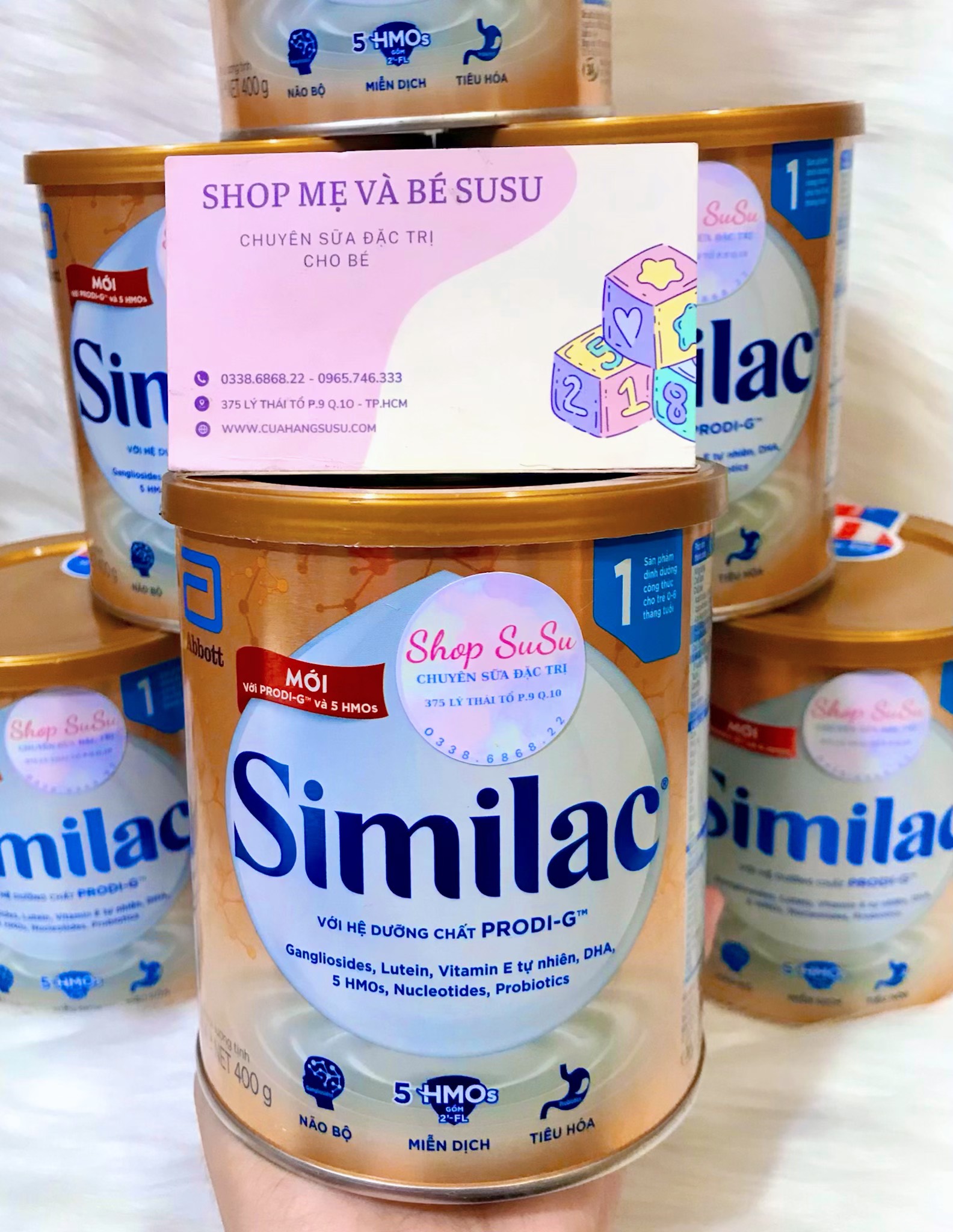 (MẪU MỚI) Sữa Similac số 1 dành cho bé 0 đến 6 tháng và số 2 dành cho bé từ 6 đến 12 tháng (400g)