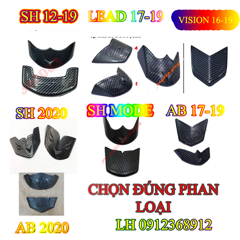 BỌC MÕM ( RÈ TRƯỚC +RÈ SAU) CARBON SH2020, SH12-19, LEAD 2017-2019, SH MODE , AB 2020, VISION16-20,AB 2017-2019 ( LƯU Ý CHỌN ĐÚNG XE NĂM THEO PHÂN LOẠI)