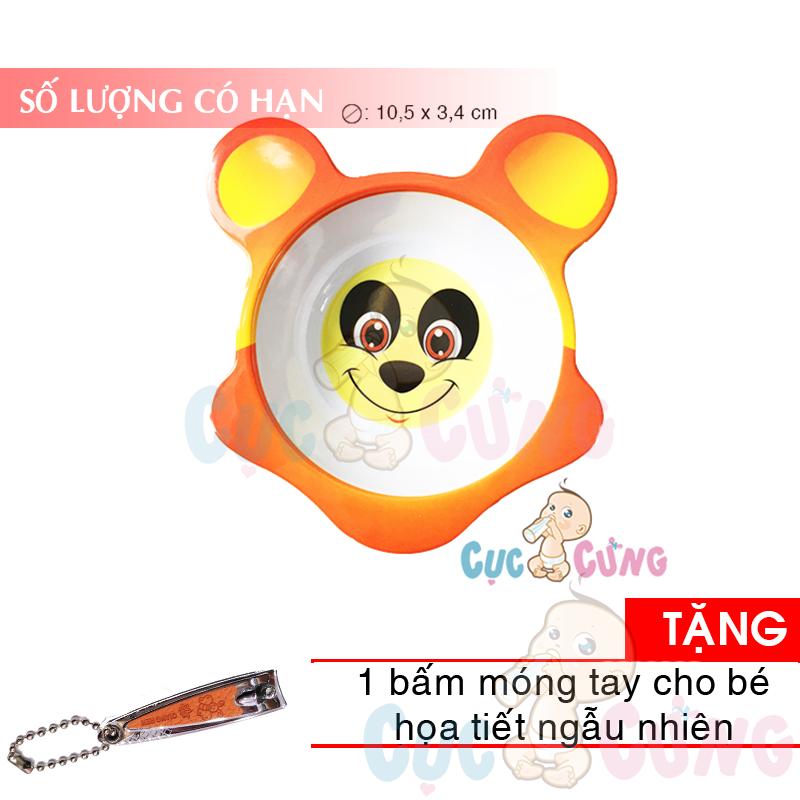 Chén cho bé tập ăn bằng nhựa Tặng 1 cắt móng tay họa tiết ngẫu nhiên - chen tap an dam cho be