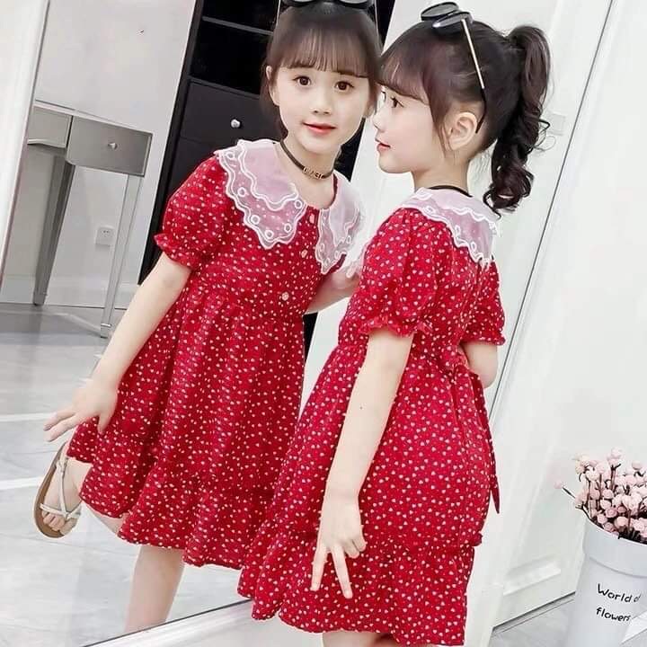 Đầm tiểu thư tay phồng cho bé gái
