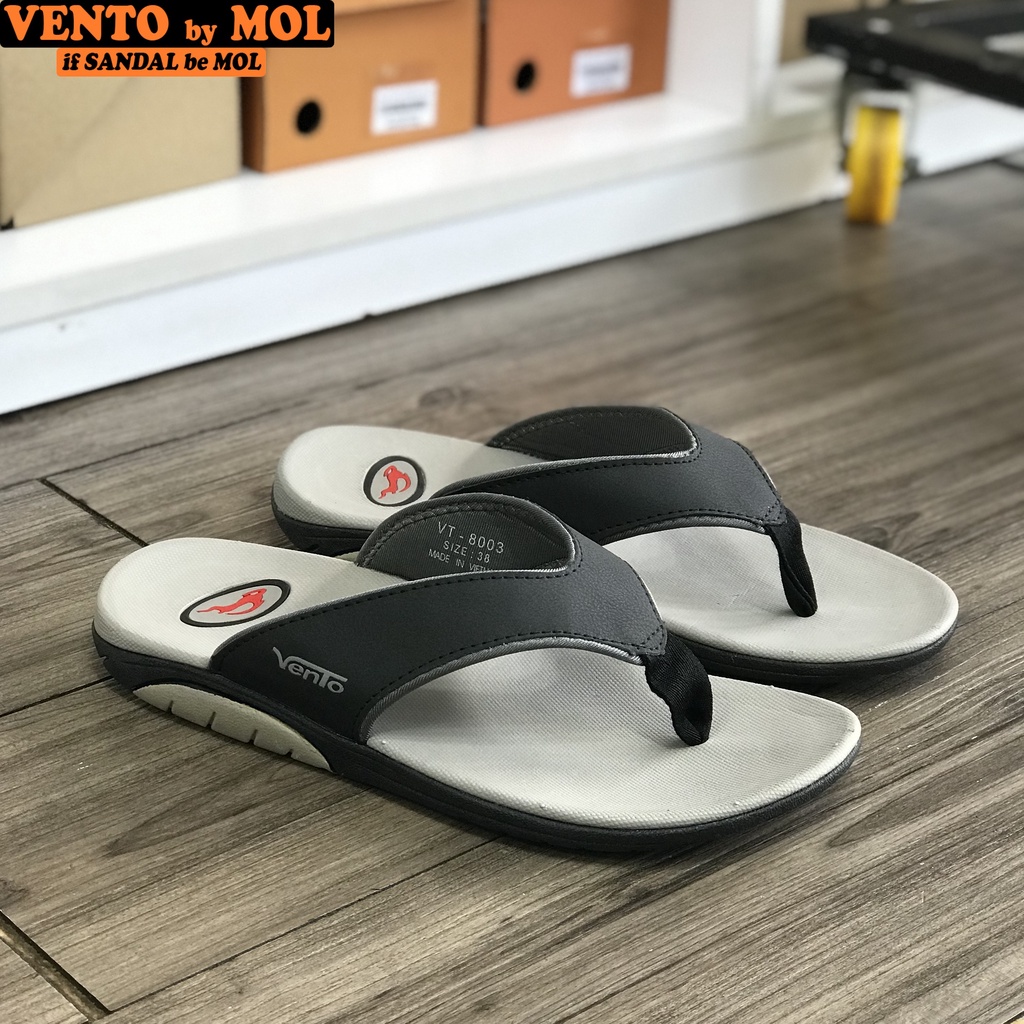 Dép nam quai kẹp Vento VT8003B màu đen